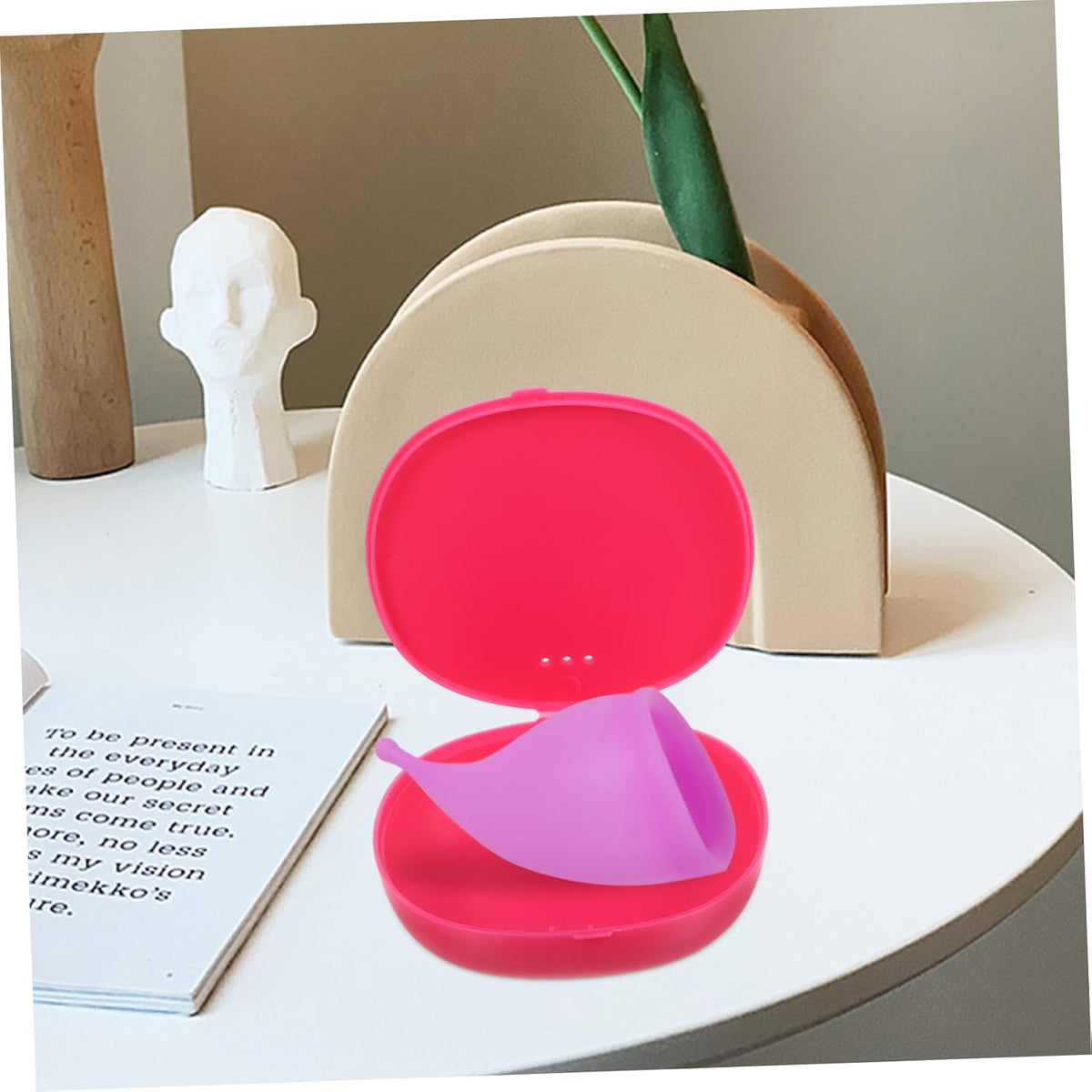 2Pcs Silicone Box for Female Items Compact Portable Pink