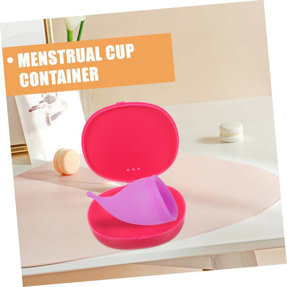 2Pcs Silicone Box for Female Items Compact Portable Pink