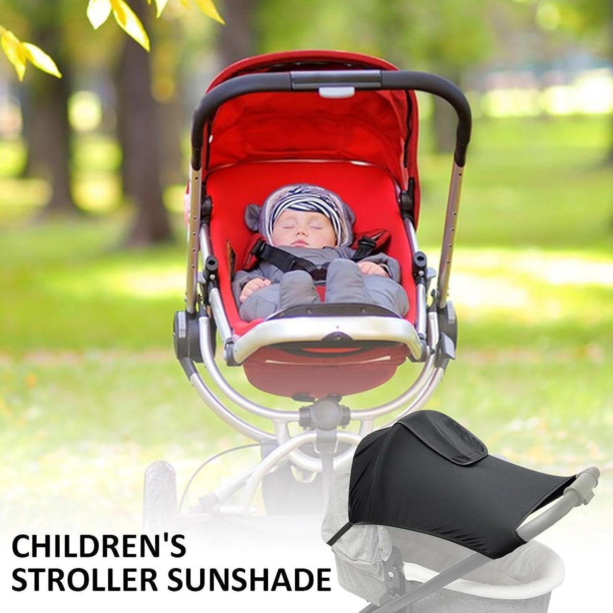 Stroller Shade Extender Adjustable Foldable UV Protection