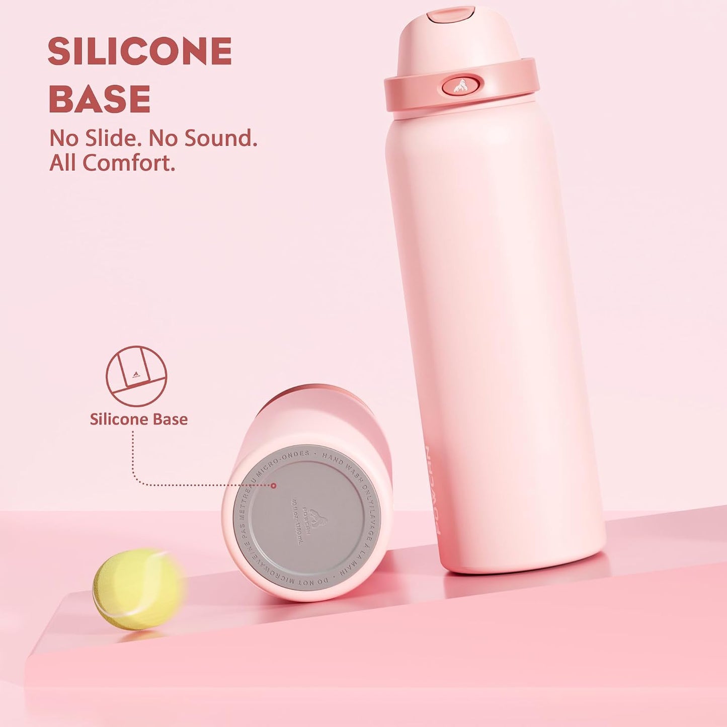 24 oz Travel Water Bottle: 2-in-1 Push-Button Spout & Quick-Flip Straw, Leakproof, Cold 24Hrs, Fits Car Cup Holder, Stainless Steel Cup for Sports, School, Commute, Camping (Mouse's Mischief) - Colors B