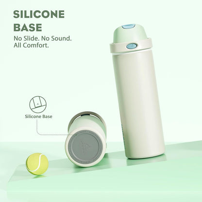 24 oz Travel Water Bottle: 2-in-1 Push-Button Spout & Quick-Flip Straw, Leakproof, Cold 24Hrs, Fits Car Cup Holder, Stainless Steel Cup for Sports, School, Commute, Camping (Mouse's Mischief) - Colors B
