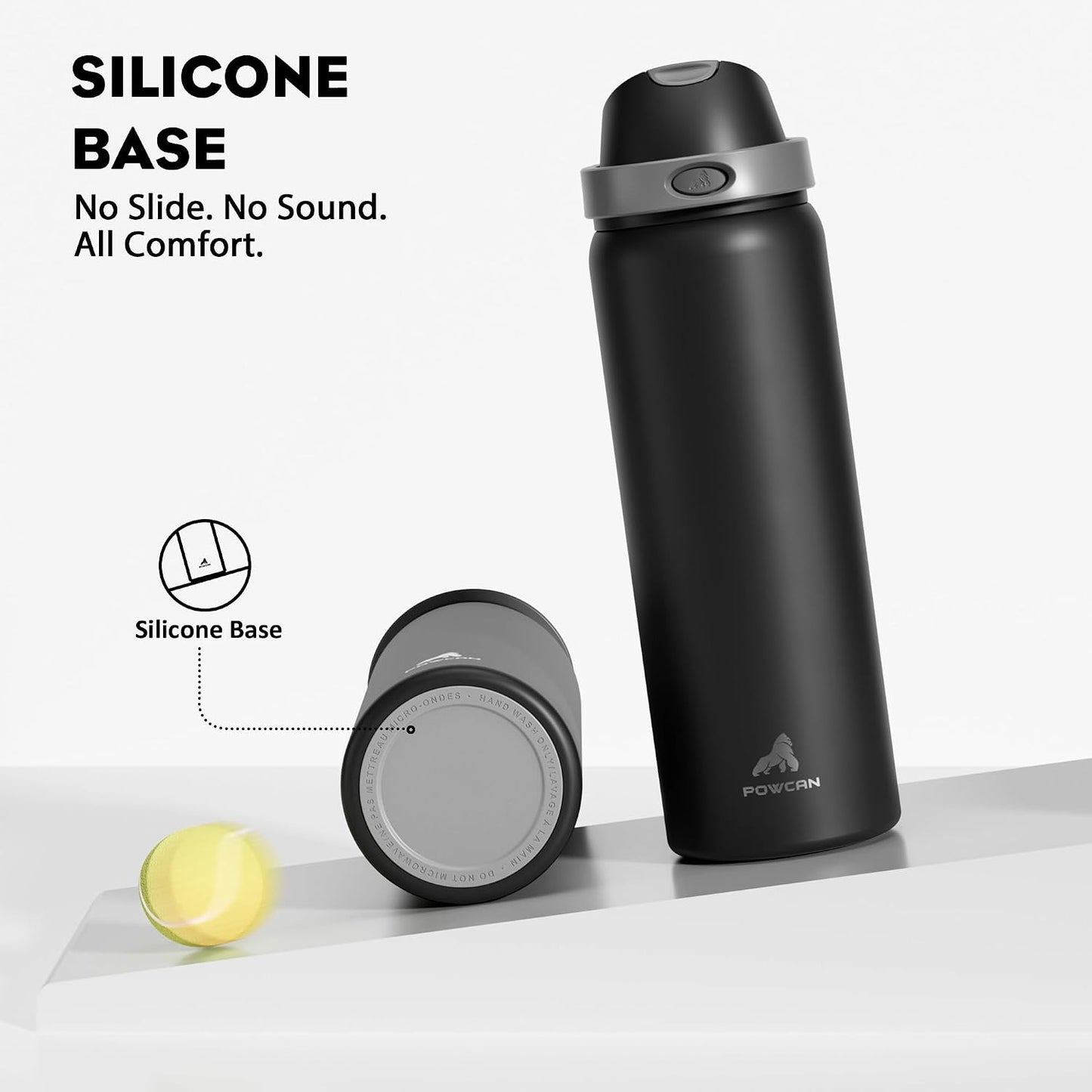 24 oz Travel Water Bottle: 2-in-1 Push-Button Spout & Quick-Flip Straw, Leakproof, Cold 24Hrs, Fits Car Cup Holder, Stainless Steel Cup for Sports, School, Commute, Camping (Mouse's Mischief) - Colors B