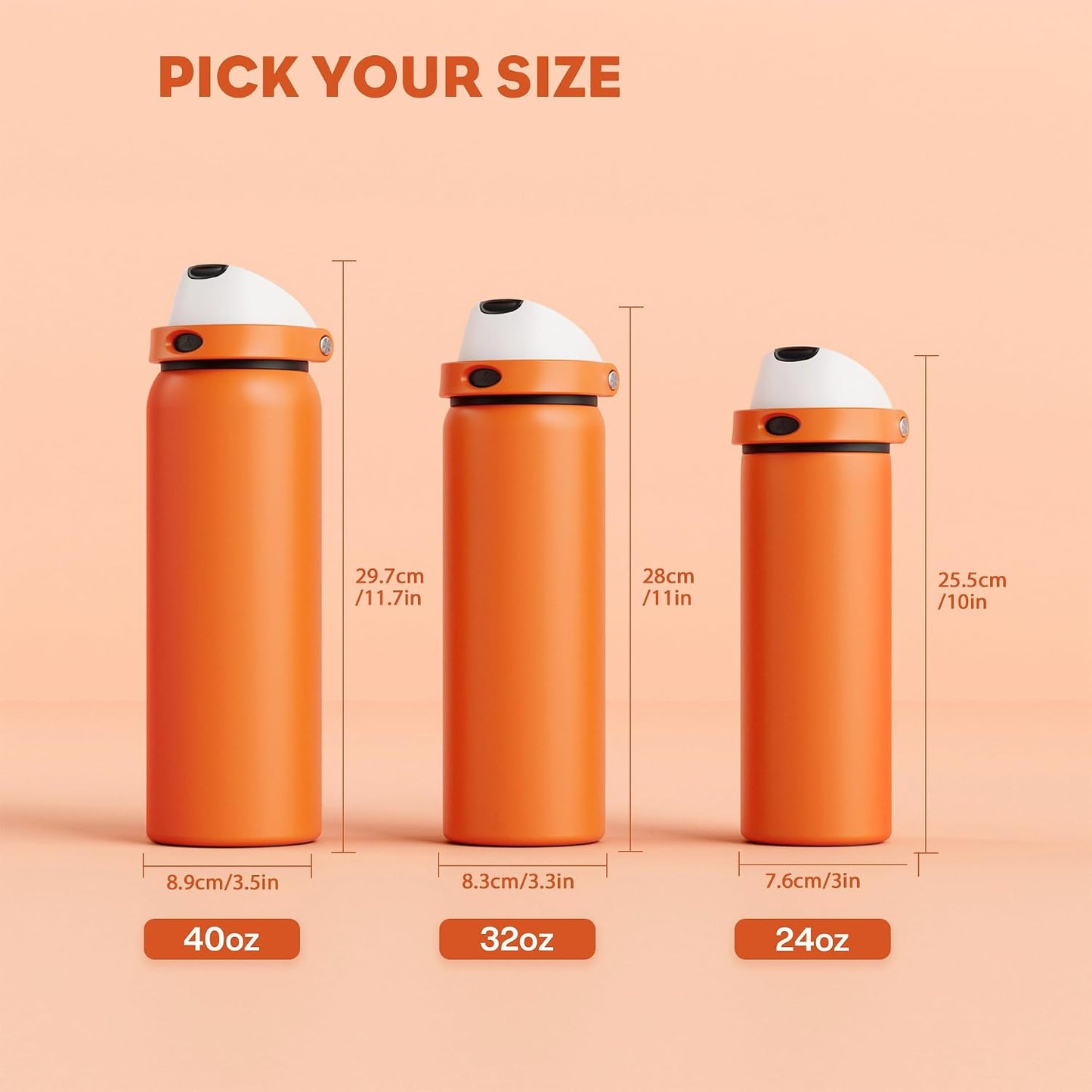 24 oz Travel Water Bottle: 2-in-1 Push-Button Spout & Quick-Flip Straw, Leakproof, Cold 24Hrs, Fits Car Cup Holder, Stainless Steel Cup for Sports, School, Commute, Camping (Mouse's Mischief) - Colors B