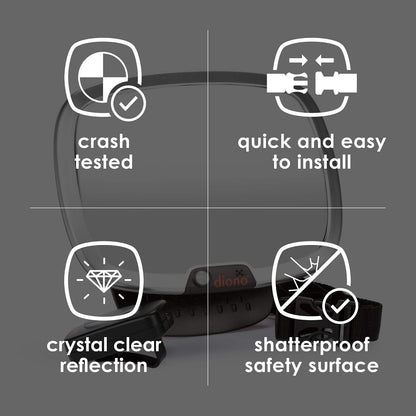 Easy View Plus Baby Car Mirror with Light, Safety Car Seat Mirror for Rear Facing Infant with 360 Rotation, LED Night Light, Wide Crystal Clear View, Shatterproof, Crash Tested