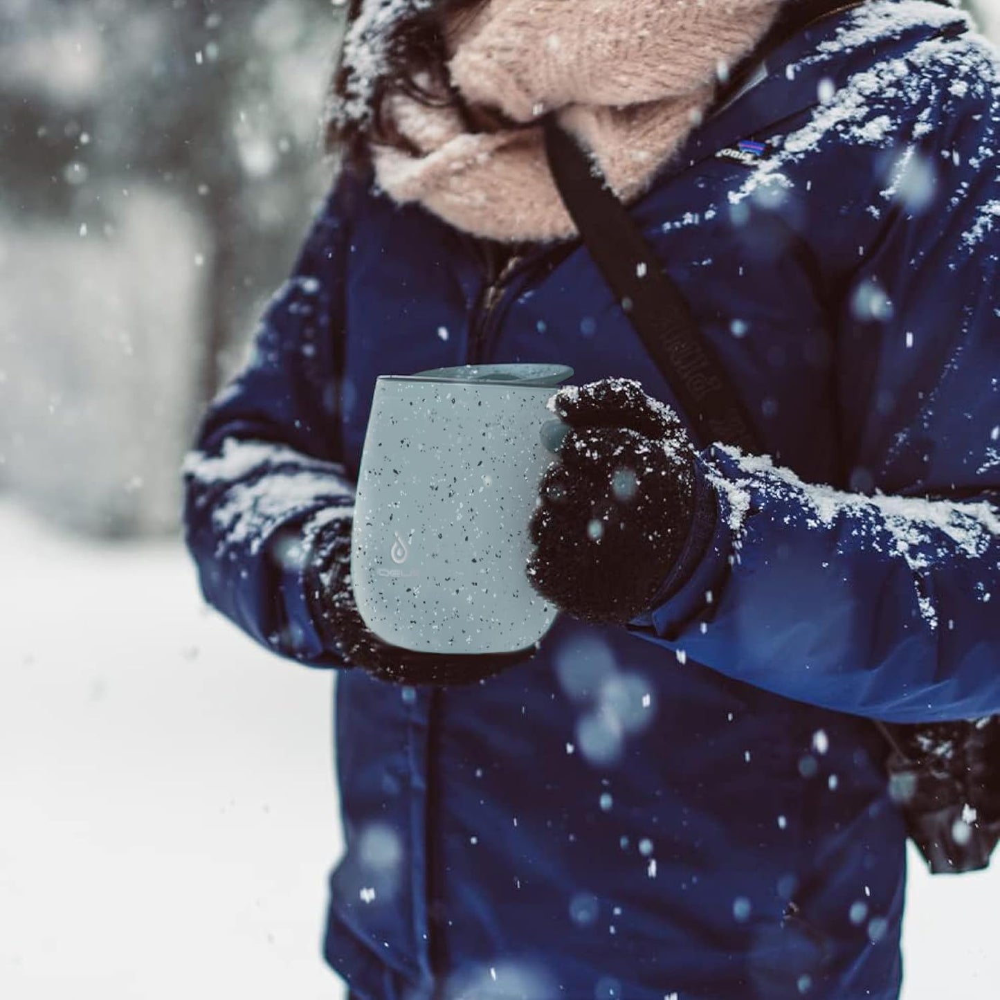 16 oz Insulated Coffee Mug with Handle and Lid, Double Wall Stainless Steel Vacuum Thermal Coffee Mug, Travel Coffee Cup Thermal Cup for Home and Office, Eggshell Blue
