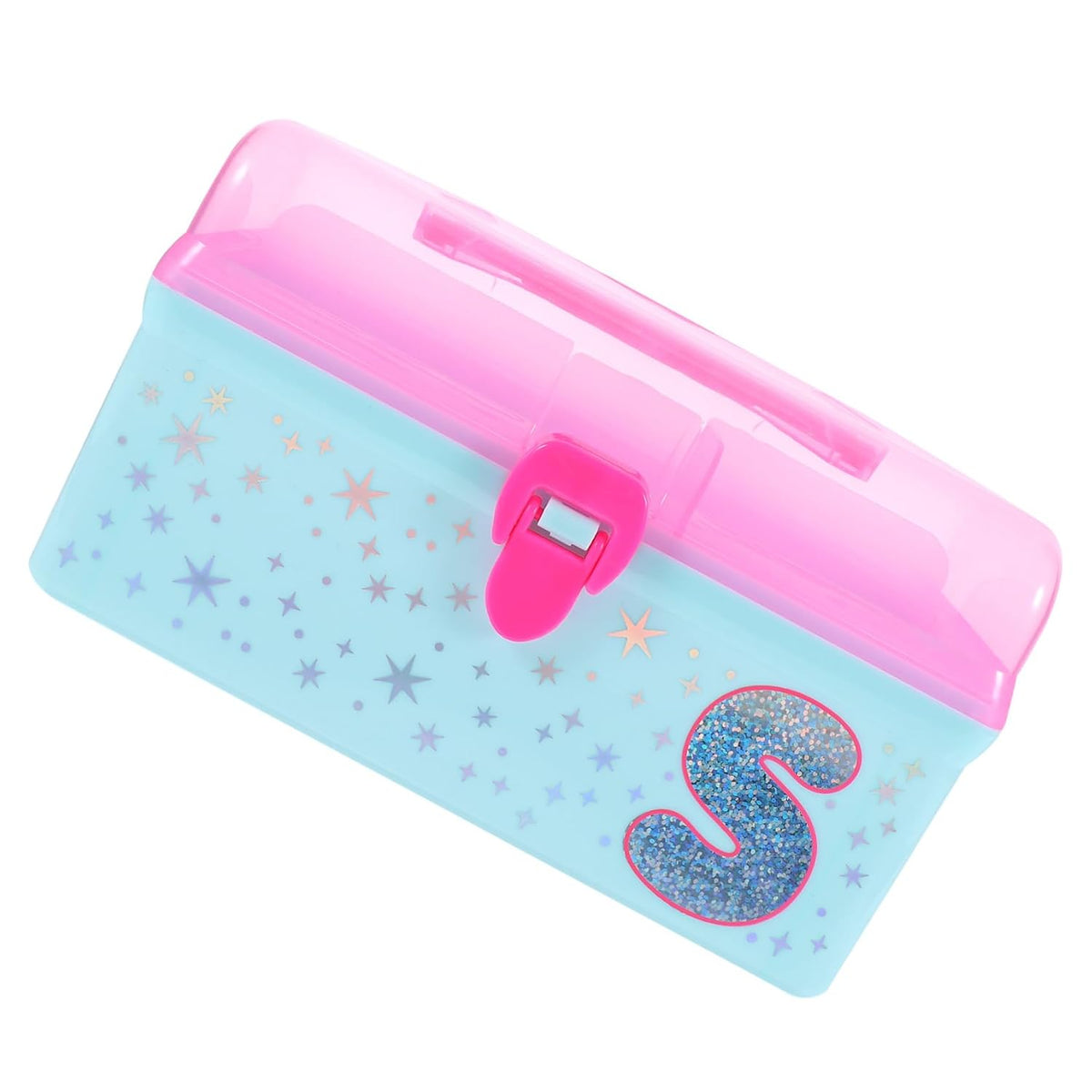 Handheld Toy Storage Box with Lid and Handle, PP Organizer