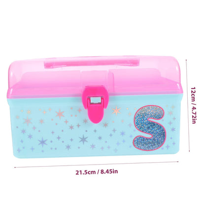 Handheld Toy Storage Box with Lid and Handle, PP Organizer