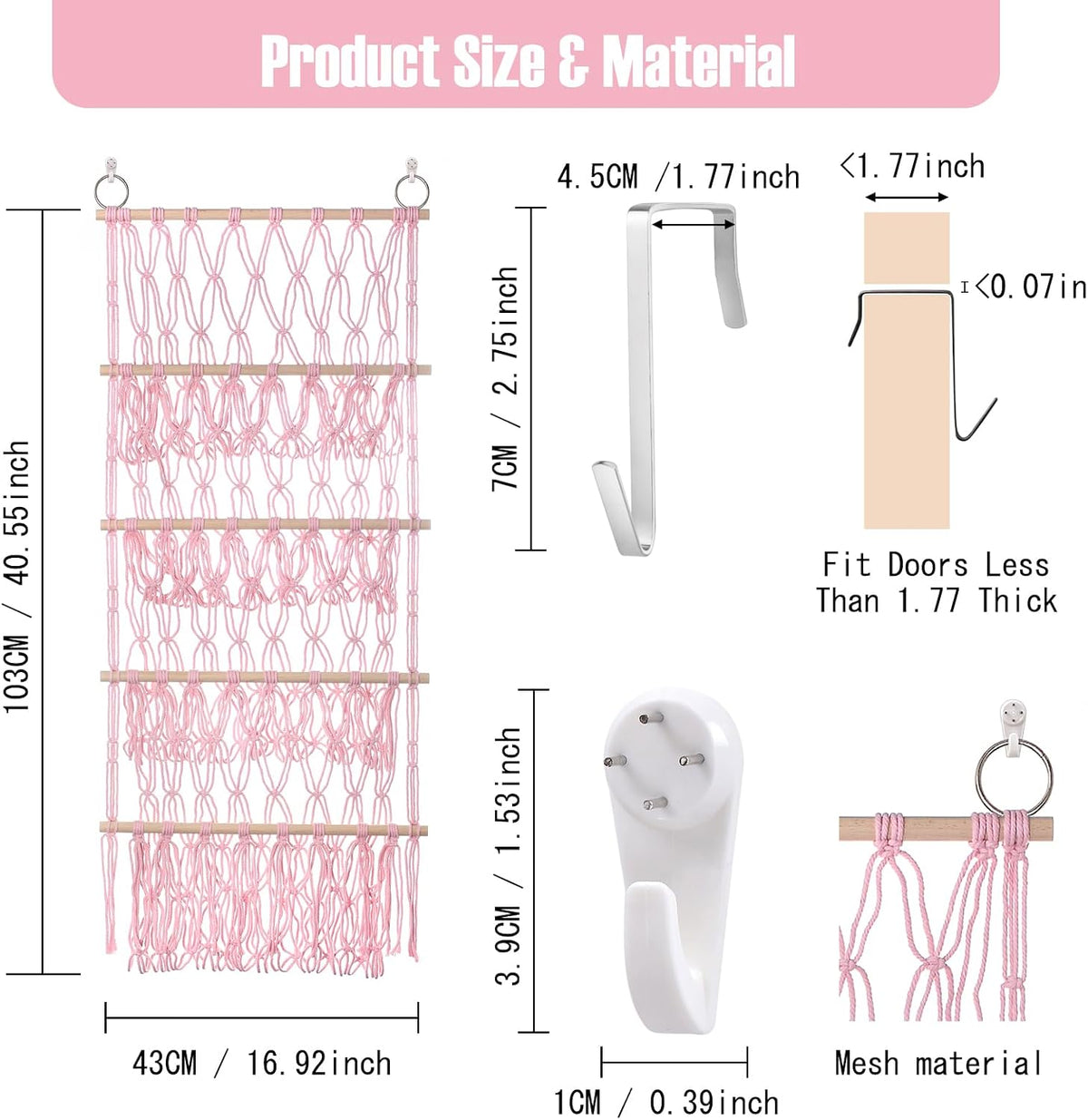 Stuffed Animal Net or Hammock Corner Plush Toy Storage Organizer 4 Layer