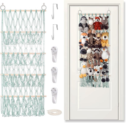 Stuffed Animal Net or Hammock Corner Plush Toy Storage Organizer 4 Layer