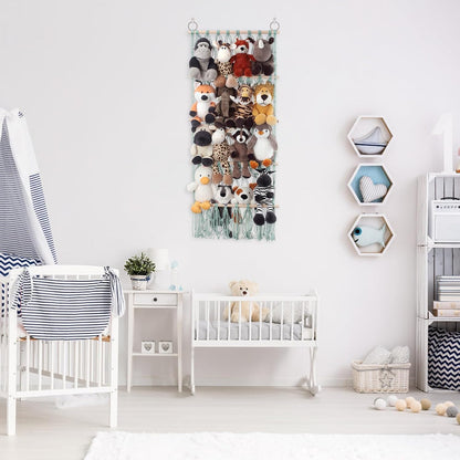 Stuffed Animal Net or Hammock Corner Plush Toy Storage Organizer 4 Layer