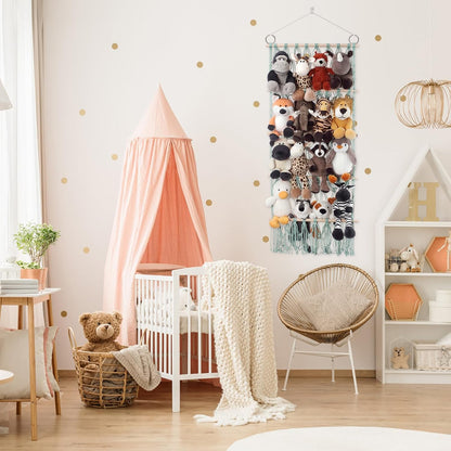 Stuffed Animal Net or Hammock Corner Plush Toy Storage Organizer 4 Layer