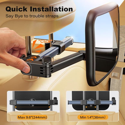 Baby Mirror for Baby in Car Seat Rear Facing, Stretchable Design