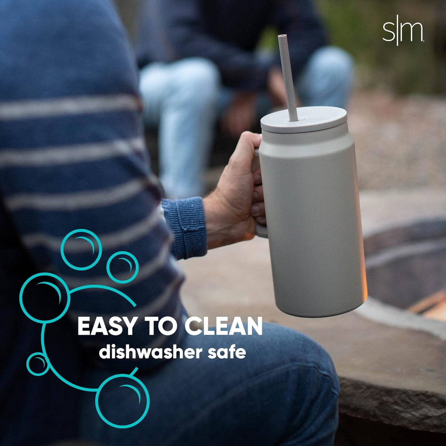 50 oz Mug Tumbler with Handle and Straw Lid | Reusable Insulated Stainless Steel Large Travel Jug Water Bottle | Gifts for Women Men Him Her | Trek Collection | 50oz | Graphite