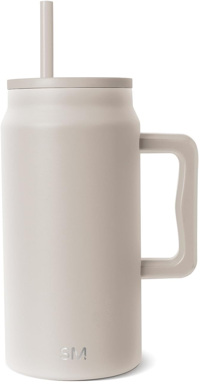 50 oz Mug Tumbler with Handle and Straw Lid | Reusable Insulated Stainless Steel Large Travel Jug Water Bottle | Gifts for Women Men Him Her | Trek Collection | 50oz | Graphite