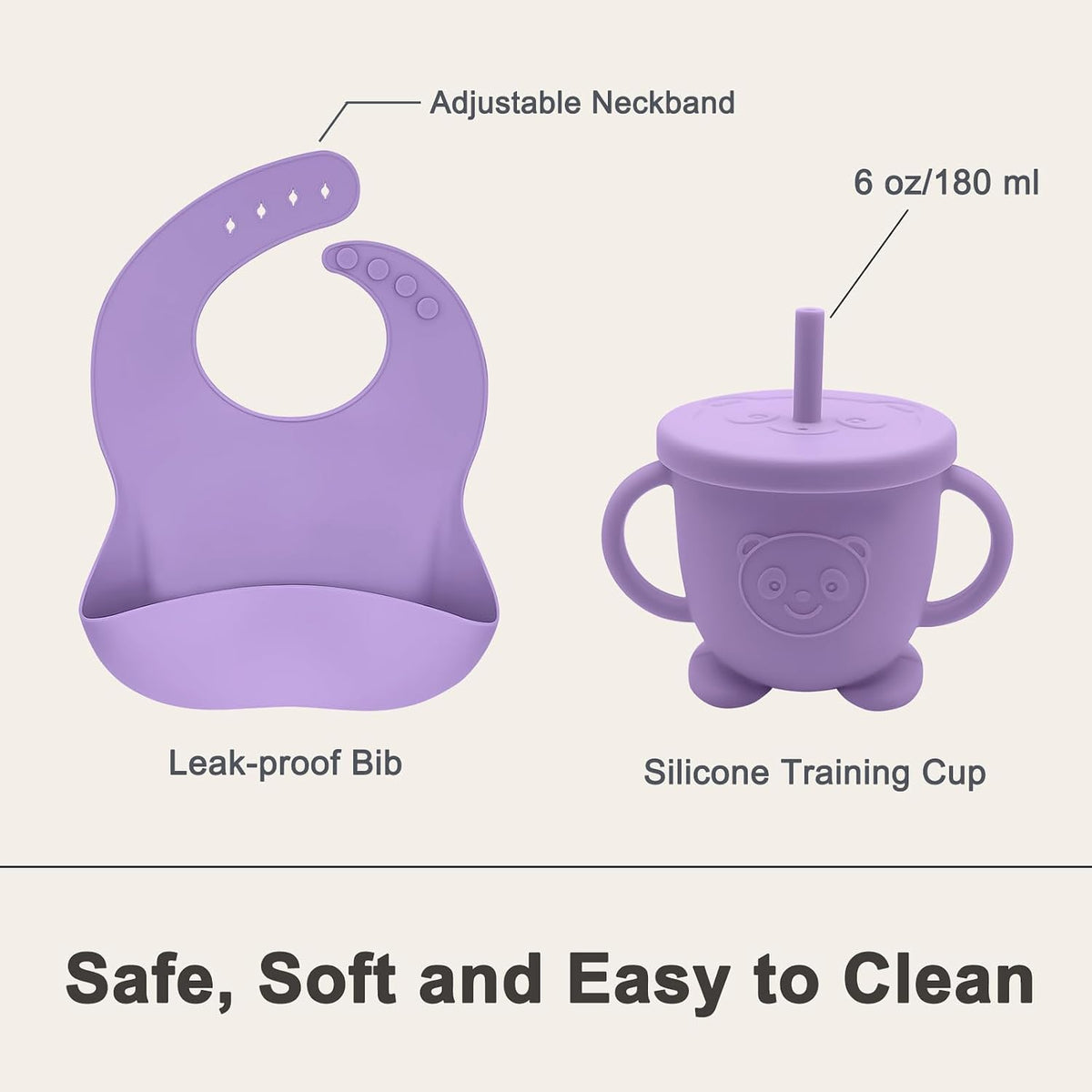 Silicone Baby Feeding Set | Baby Led Weaning Supplies Includes Suction Bowls and Divided Plates, Adjustable Bib, Baby Utensils Spoons and Forks,Cup | Baby Feeding Essentials (Pink)