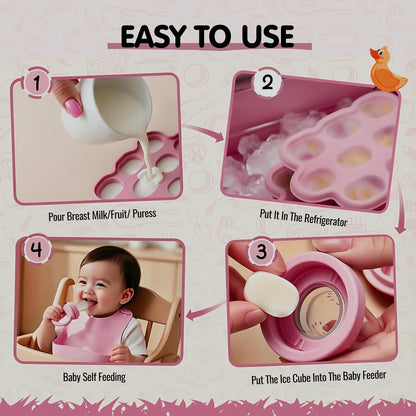 19 Pcs Silicone Baby Feeding Set Eating Essentials for Newborn