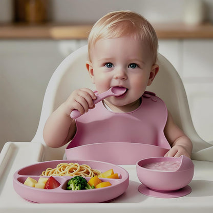19 Pcs Silicone Baby Feeding Set Eating Essentials for Newborn