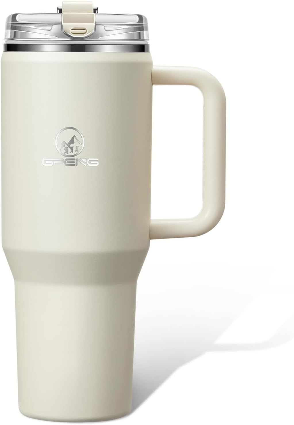 30/40/50 oz Tumbler with Handle, Water Bottles with Straw Lid, Insulated Stainless Steel Travel Mug Cup Holder Friendly, Keep Drinks Cold or Hot for Hours