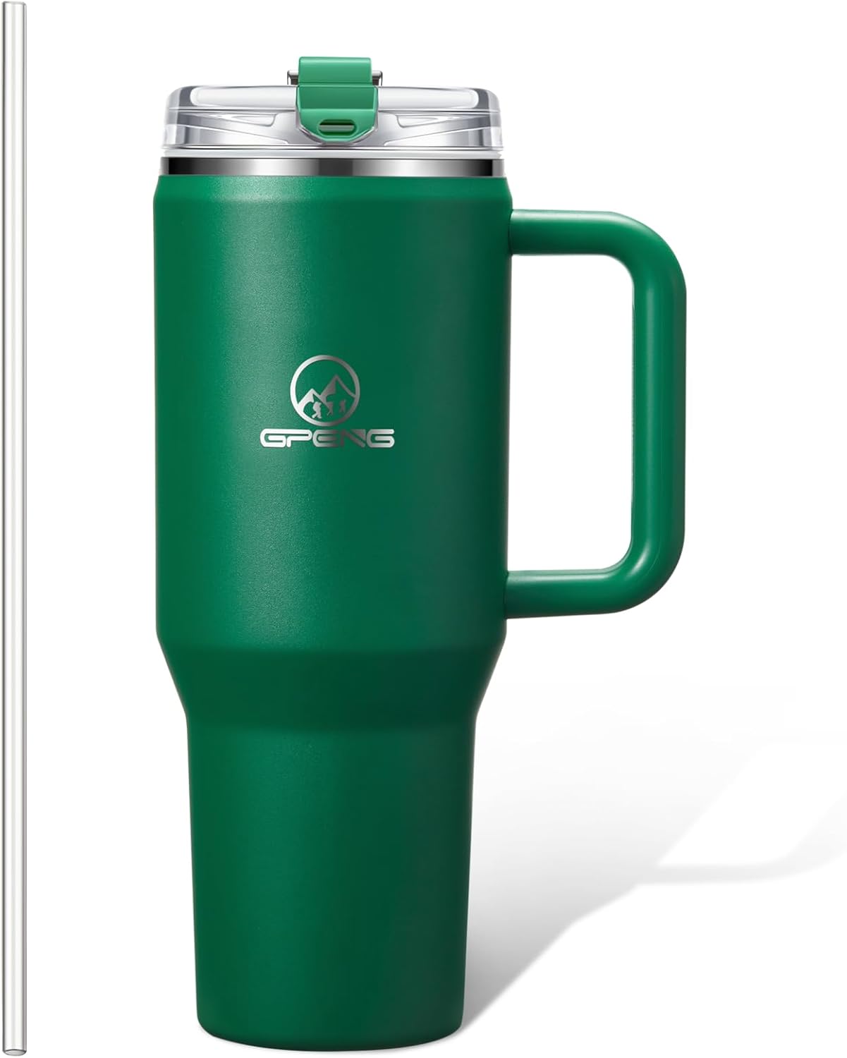 30/40/50 oz Tumbler with Handle, Water Bottles with Straw Lid, Insulated Stainless Steel Travel Mug Cup Holder Friendly, Keep Drinks Cold or Hot for Hours
