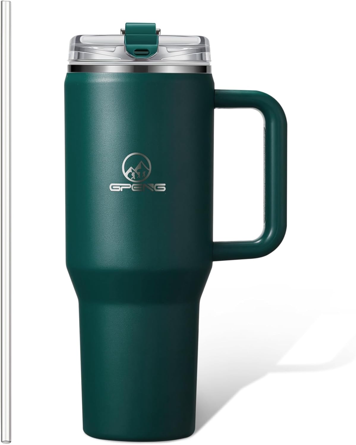 30/40/50 oz Tumbler with Handle, Water Bottles with Straw Lid, Insulated Stainless Steel Travel Mug Cup Holder Friendly, Keep Drinks Cold or Hot for Hours