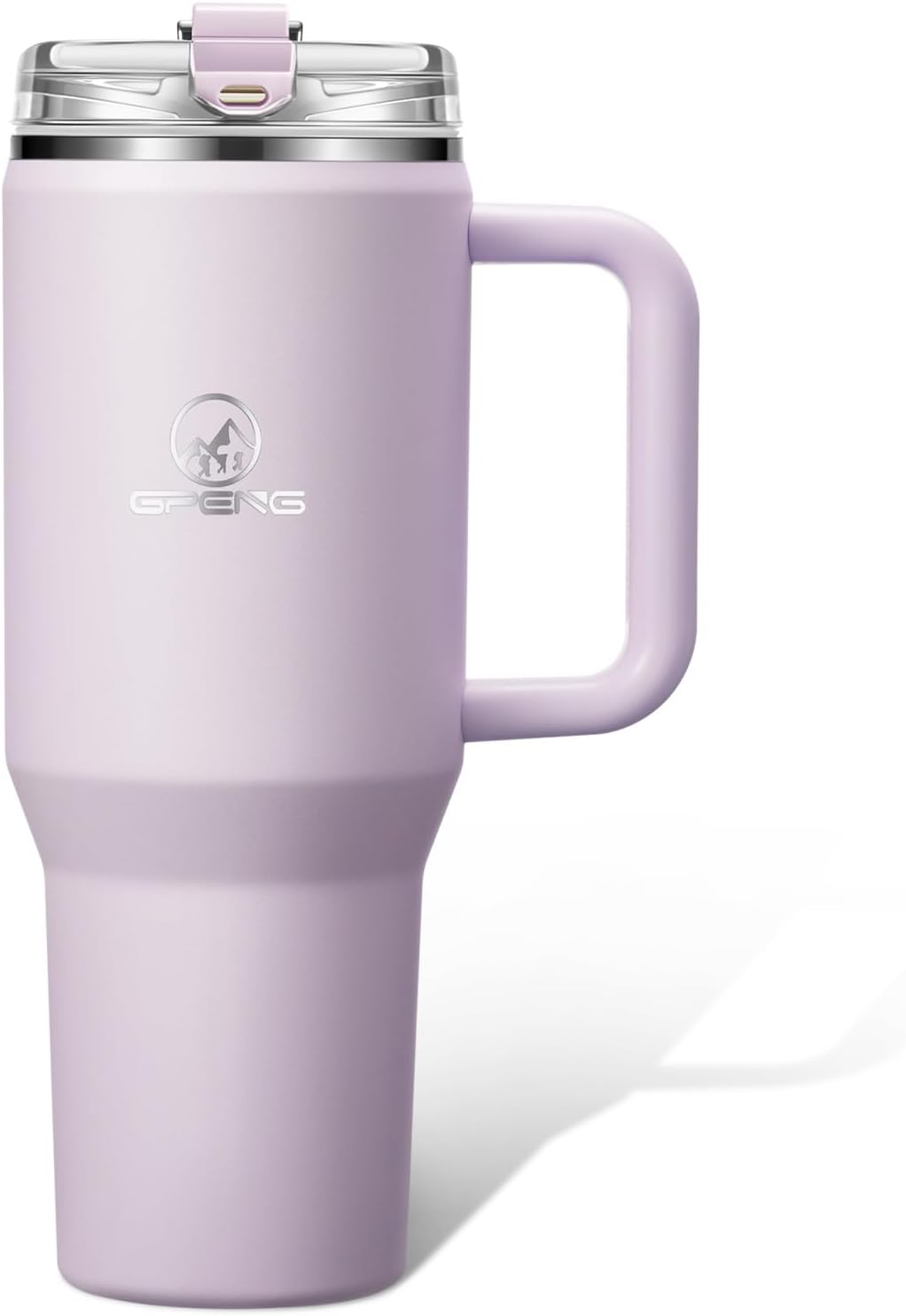 30/40/50 oz Tumbler with Handle, Water Bottles with Straw Lid, Insulated Stainless Steel Travel Mug Cup Holder Friendly, Keep Drinks Cold or Hot for Hours