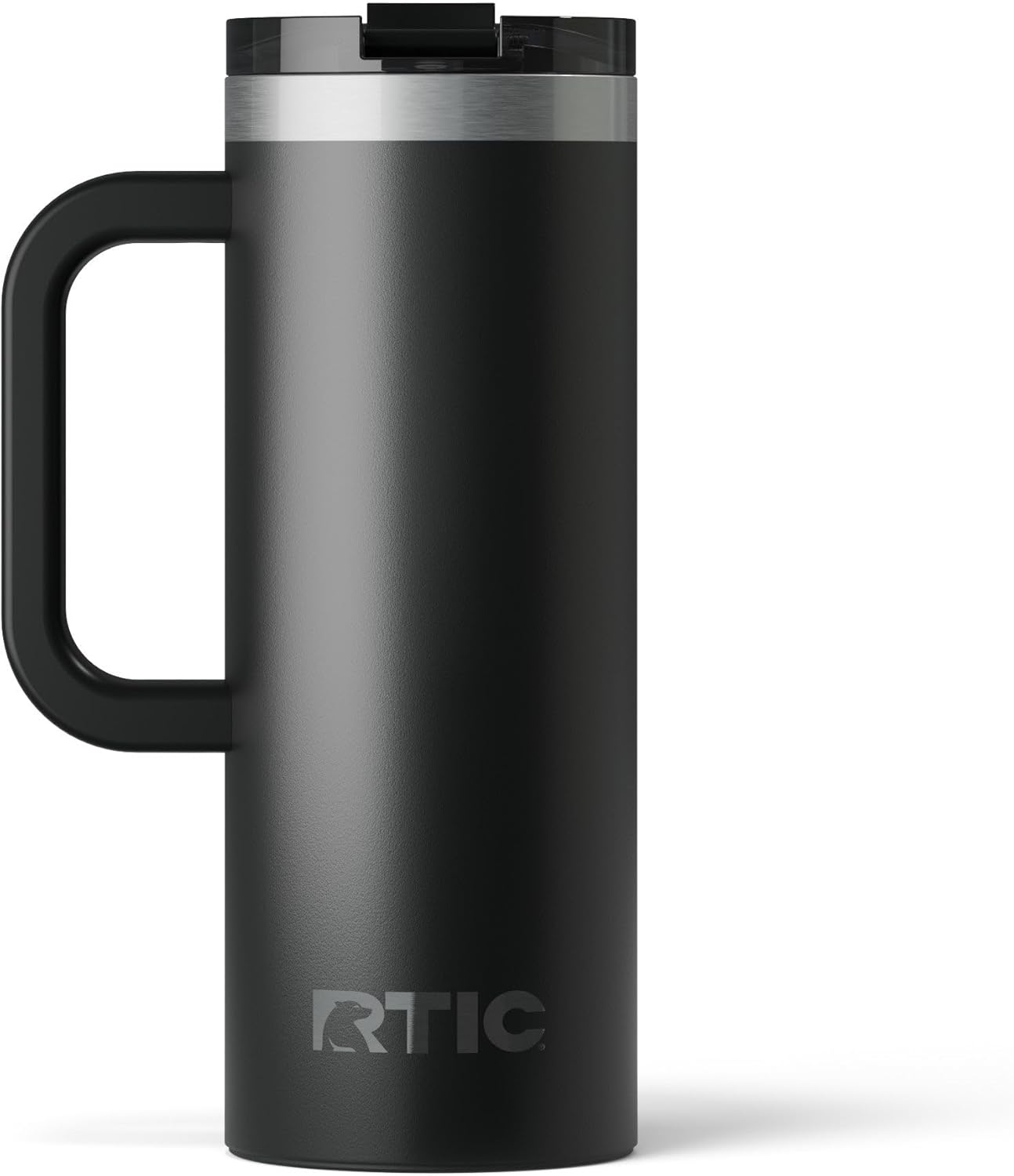 20oz Road Trip Travel Mug with Lid and Handle, Ceramic Lined, Beach | Stainless Steel Metal, Insulated Travel Cup for Hot and Cold Drinks, Coffee, Car, Camping and Travel