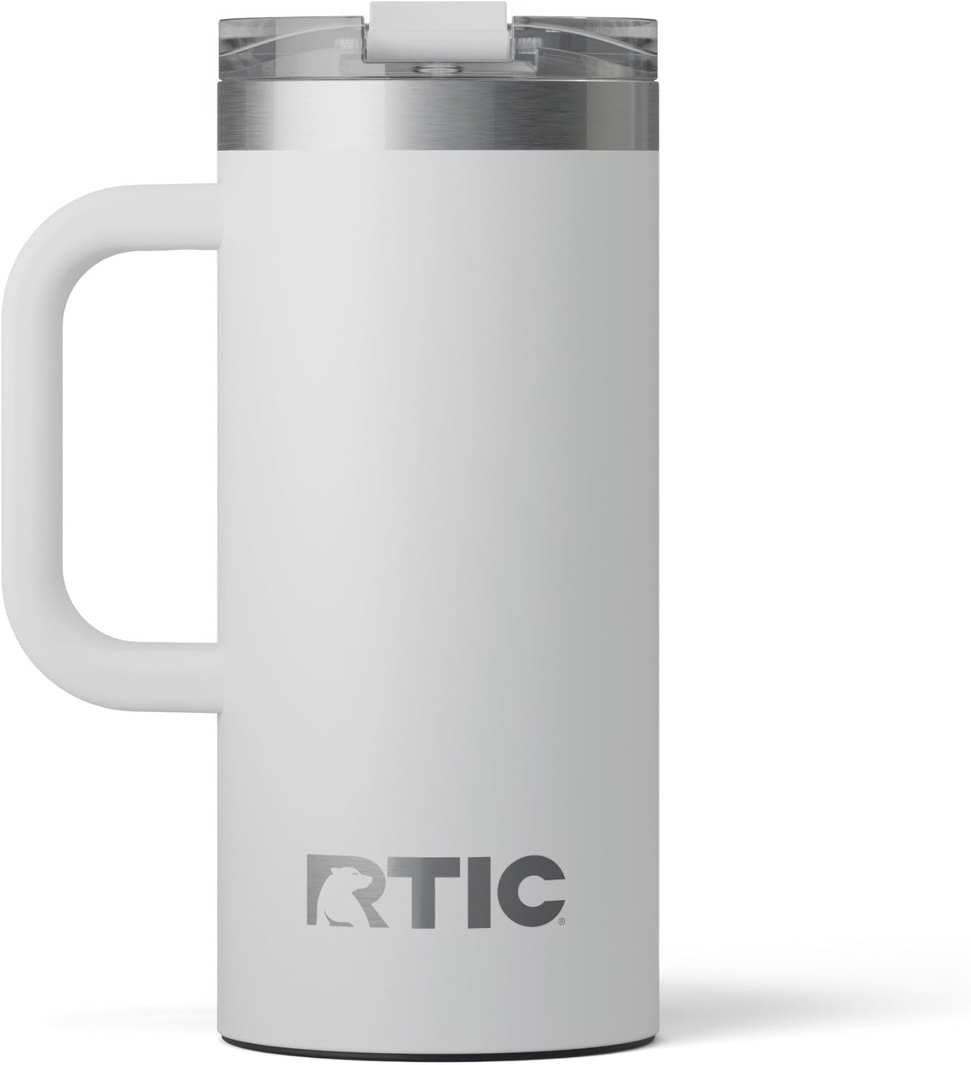 20oz Road Trip Travel Mug with Lid and Handle, Ceramic Lined, Beach | Stainless Steel Metal, Insulated Travel Cup for Hot and Cold Drinks, Coffee, Car, Camping and Travel