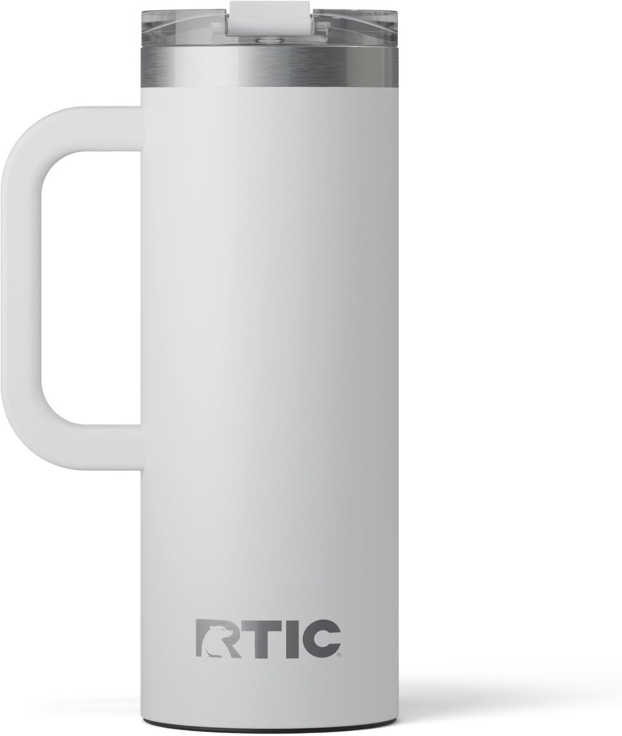 20oz Road Trip Travel Mug with Lid and Handle, Ceramic Lined, Beach | Stainless Steel Metal, Insulated Travel Cup for Hot and Cold Drinks, Coffee, Car, Camping and Travel