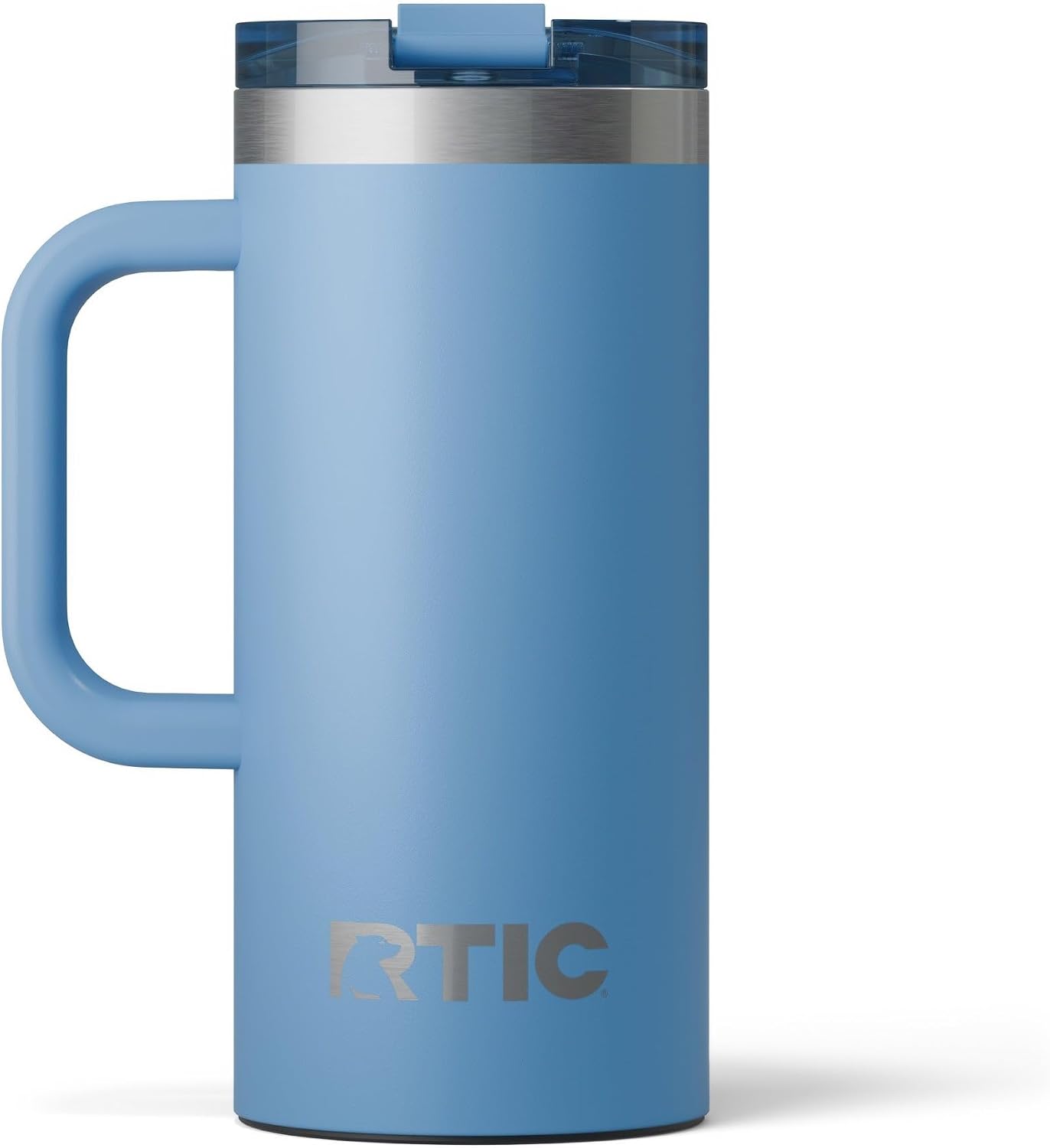 20oz Road Trip Travel Mug with Lid and Handle, Ceramic Lined, Beach | Stainless Steel Metal, Insulated Travel Cup for Hot and Cold Drinks, Coffee, Car, Camping and Travel