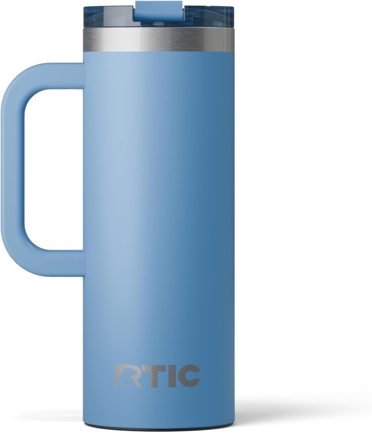 20oz Road Trip Travel Mug with Lid and Handle, Ceramic Lined, Beach | Stainless Steel Metal, Insulated Travel Cup for Hot and Cold Drinks, Coffee, Car, Camping and Travel