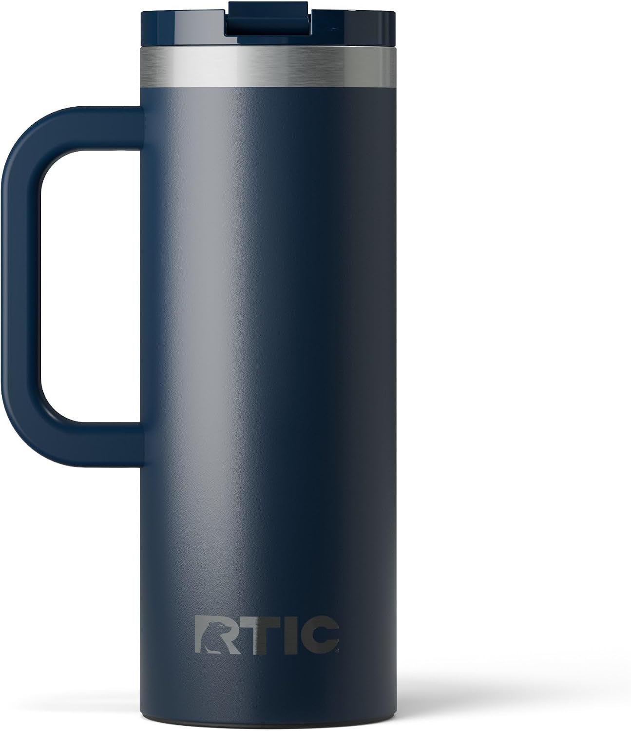 20oz Road Trip Travel Mug with Lid and Handle, Ceramic Lined, Beach | Stainless Steel Metal, Insulated Travel Cup for Hot and Cold Drinks, Coffee, Car, Camping and Travel