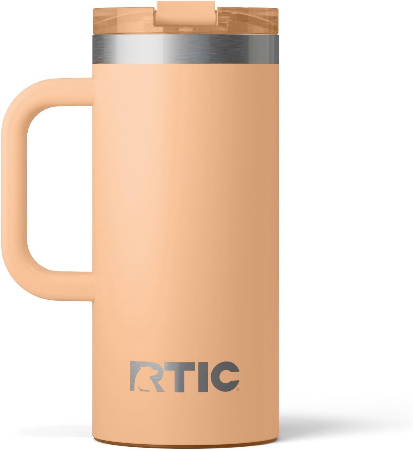 20oz Road Trip Travel Mug with Lid and Handle, Ceramic Lined, Beach | Stainless Steel Metal, Insulated Travel Cup for Hot and Cold Drinks, Coffee, Car, Camping and Travel