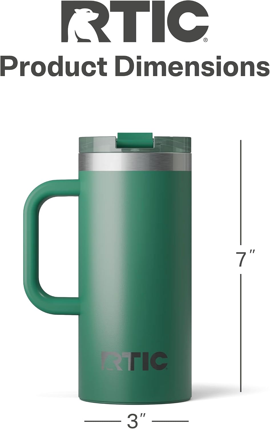 20oz Road Trip Travel Mug with Lid and Handle, Ceramic Lined, Beach | Stainless Steel Metal, Insulated Travel Cup for Hot and Cold Drinks, Coffee, Car, Camping and Travel