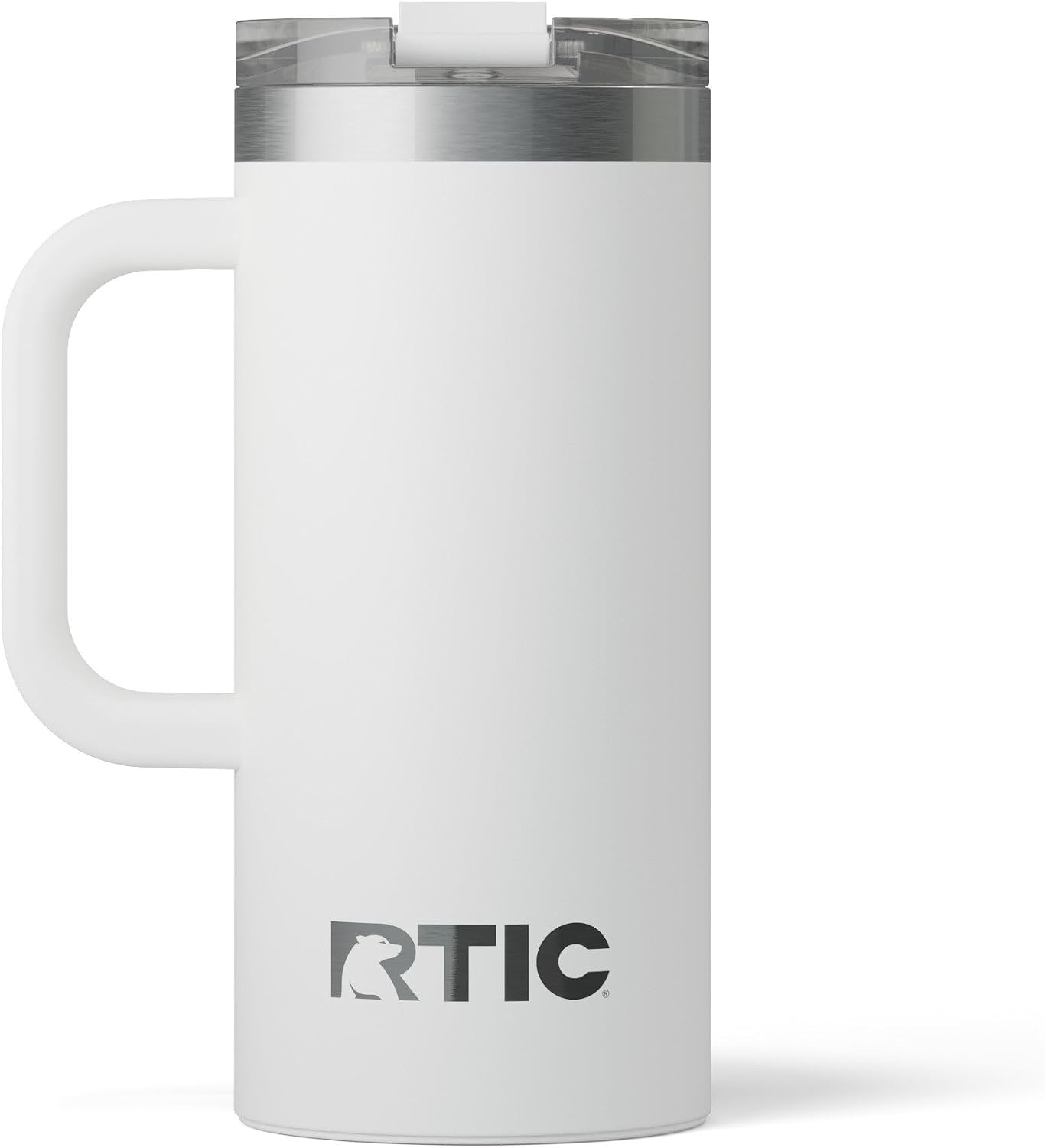 20oz Road Trip Travel Mug with Lid and Handle, Ceramic Lined, Beach | Stainless Steel Metal, Insulated Travel Cup for Hot and Cold Drinks, Coffee, Car, Camping and Travel