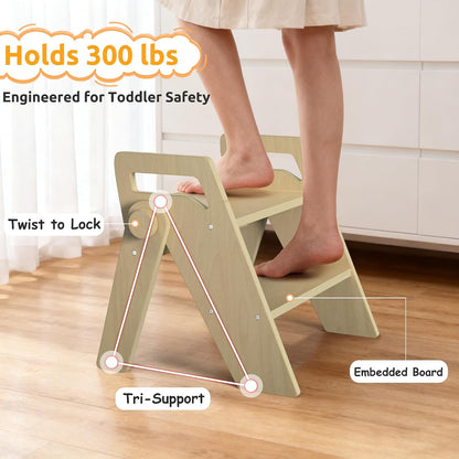 Toddler Kids Child Step Stool, Wooden