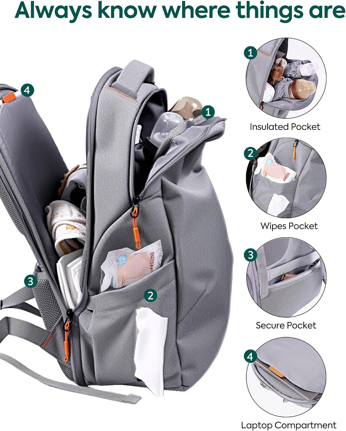 Grid Wizard Diaper Bag Backpack