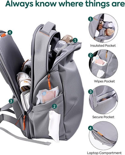 Grid Wizard Diaper Bag Backpack