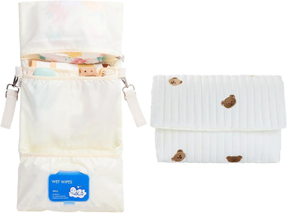 Small Diaper Bag Tote, Maternity Baby Bag with Insulated Bottle Pockets & Stroller Straps, Diaper Bag for Moms