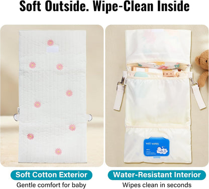 Small Diaper Bag Tote, Maternity Baby Bag with Insulated Bottle Pockets & Stroller Straps, Diaper Bag for Moms