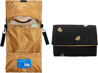 Small Diaper Bag Tote, Maternity Baby Bag with Insulated Bottle Pockets & Stroller Straps, Diaper Bag for Moms