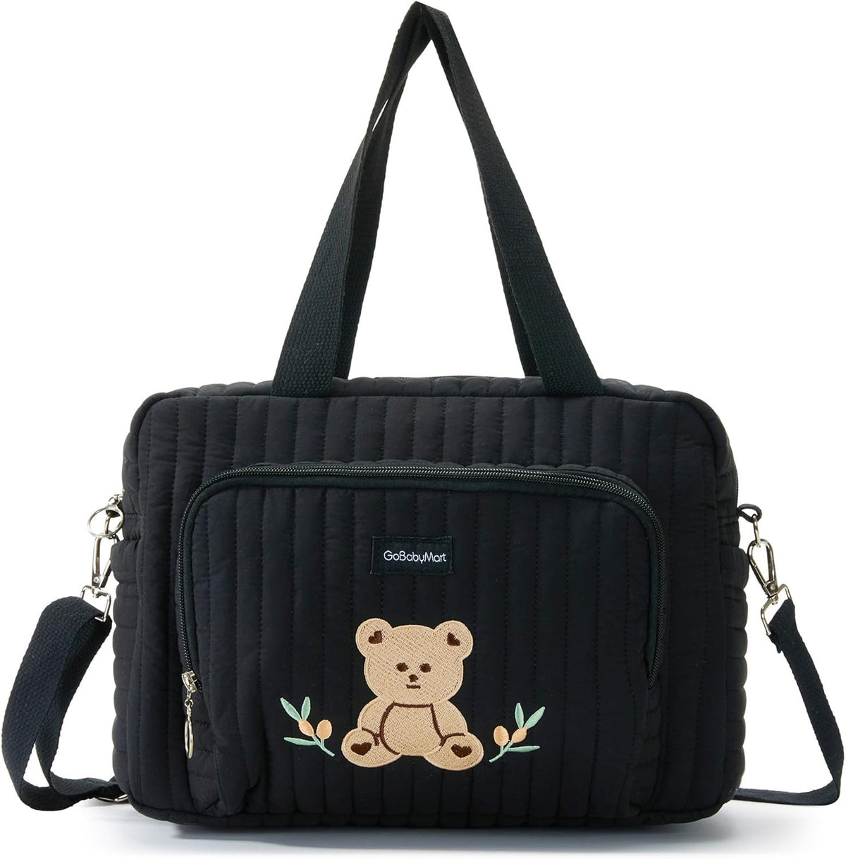 Small Diaper Bag Tote, Maternity Baby Bag with Insulated Bottle Pockets & Stroller Straps, Diaper Bag for Moms