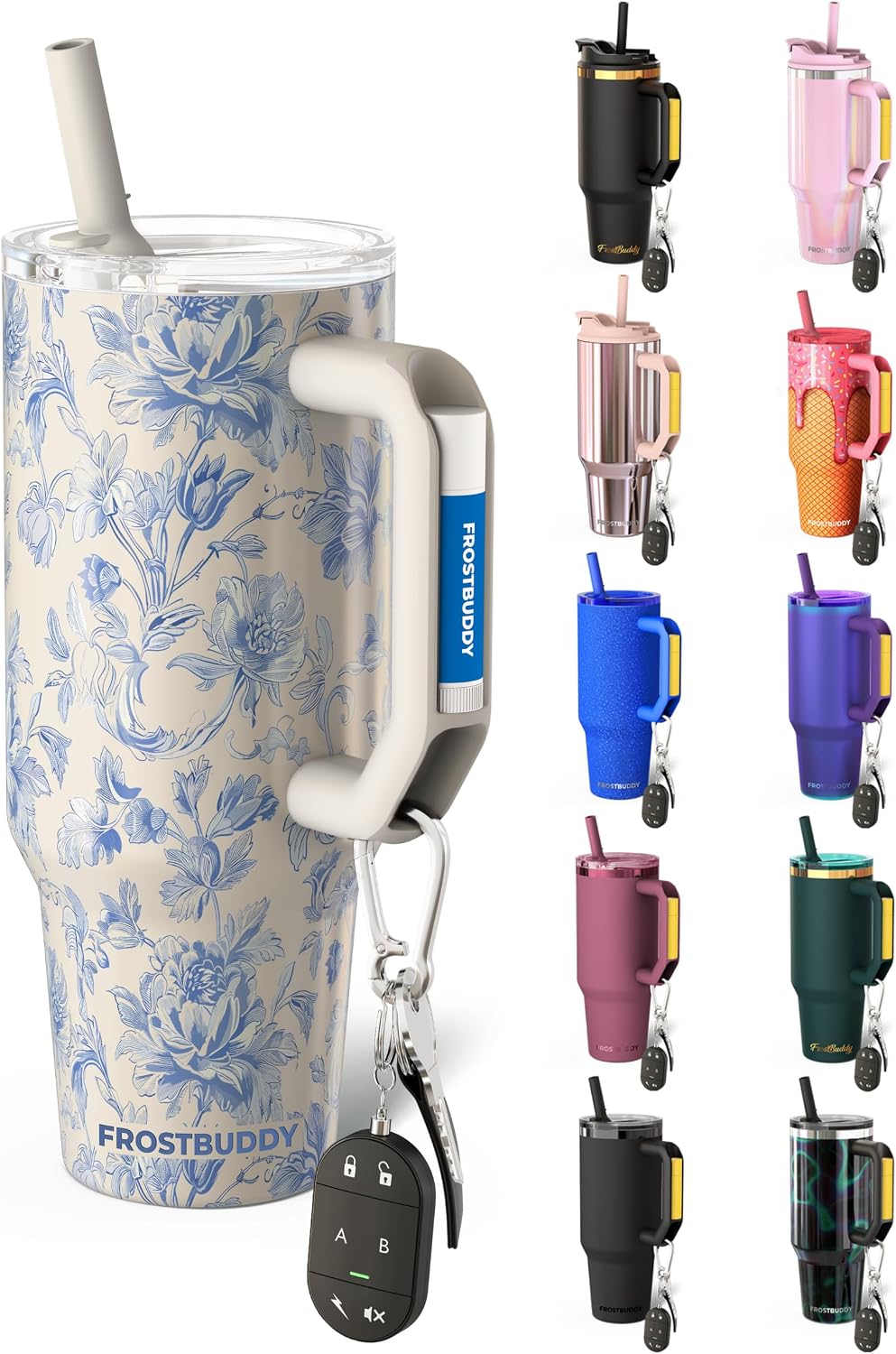 Thicc Buddy 16oz Tumbler - Insulated Stainless Steel (Cinnamon) | Double-wall vacuum insulated | Spill-proof flip lid | 18/8 premium stainless steel | Cup-holder friendly - Colors C