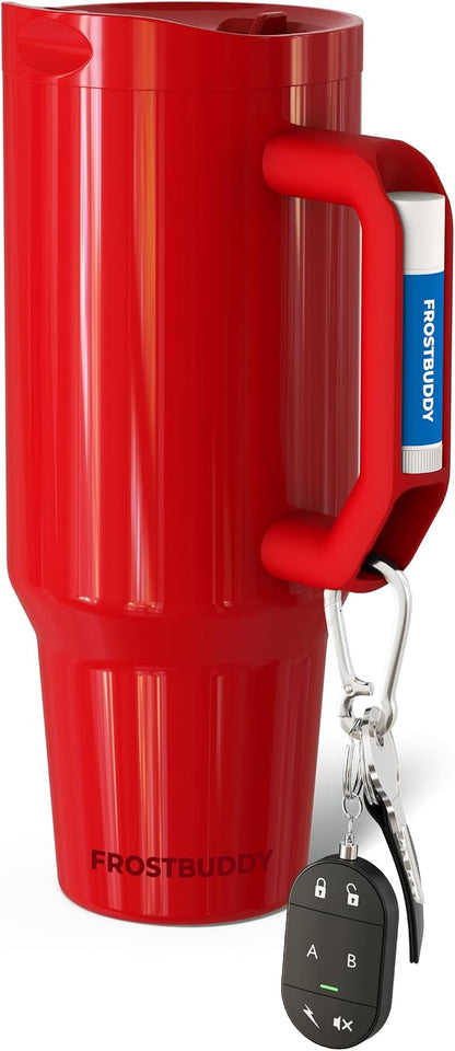 Thicc Buddy 16oz Tumbler - Insulated Stainless Steel (Cinnamon) | Double-wall vacuum insulated | Spill-proof flip lid | 18/8 premium stainless steel | Cup-holder friendly - Colors C