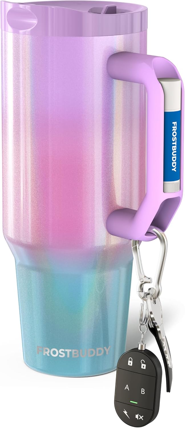 Thicc Buddy 16oz Tumbler - Insulated Stainless Steel (Cinnamon) | Double-wall vacuum insulated | Spill-proof flip lid | 18/8 premium stainless steel | Cup-holder friendly - Colors C