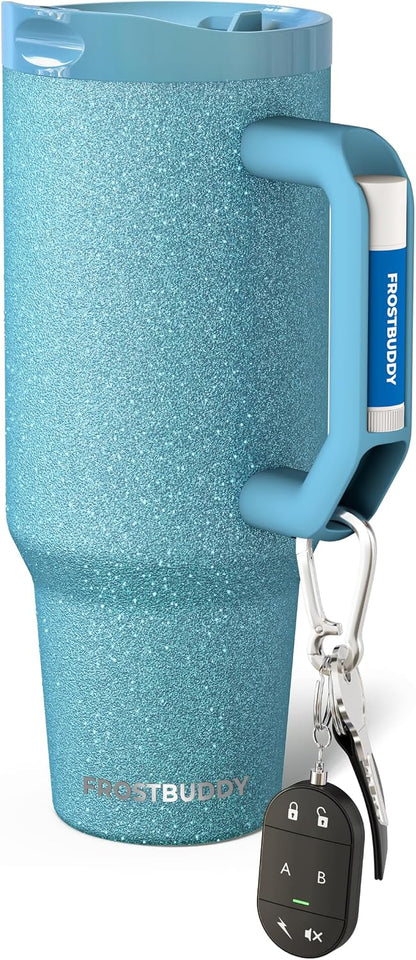 Thicc Buddy 16oz Tumbler - Insulated Stainless Steel (Cinnamon) | Double-wall vacuum insulated | Spill-proof flip lid | 18/8 premium stainless steel | Cup-holder friendly - Colors C