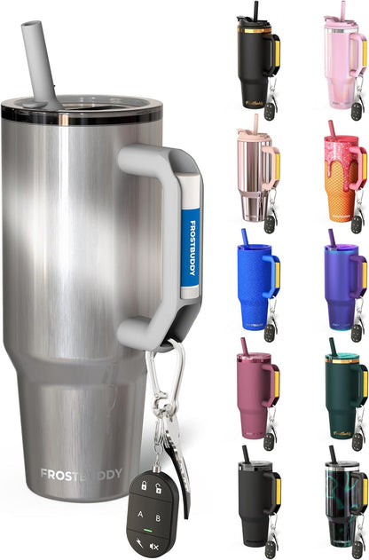 Thicc Buddy 16oz Tumbler - Insulated Stainless Steel (Cinnamon) | Double-wall vacuum insulated | Spill-proof flip lid | 18/8 premium stainless steel | Cup-holder friendly - Colors C