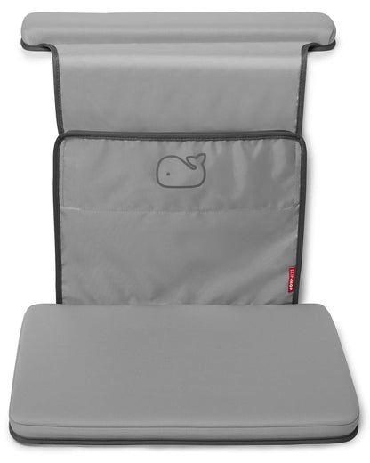 Baby Bath All-in-One Elbow Saver and Kneeler with Spout Cover, Moby Grey