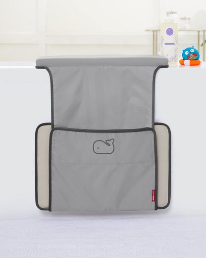 Baby Bath All-in-One Elbow Saver and Kneeler with Spout Cover, Moby Grey