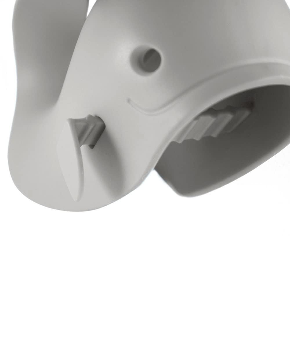 Baby Bath All-in-One Elbow Saver and Kneeler with Spout Cover, Moby Grey