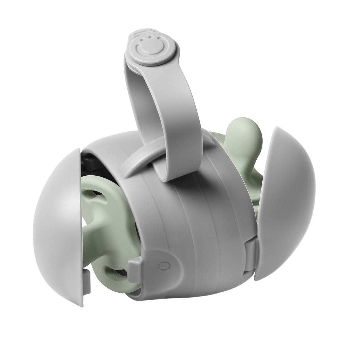 On-The-Go Dual Pacifier Holder, Baby Pacifier Case with Strap, Gray
